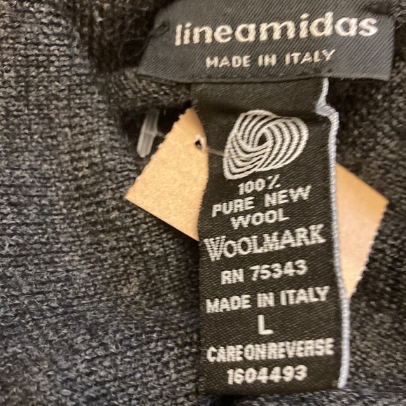 Lineamidas large wool turtleneck Italy charcoal 24-385-1 - Picture 6 of 7
